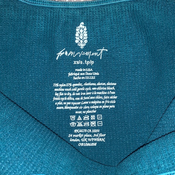 NWOT! Free People Happiness Runs Square Neck Crop size XS/S - Picture 4 of 4